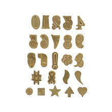 24-teiliges Heißpräge-Alphabet-Set in Großbuchstaben zum Branding und Personalisieren von Holz