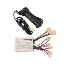 24V 500W Electric Bicycle Motor Brushed Controller Box with Brush Controller Long Line Bendable Handlebar for Electric Bicycle Scooter