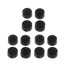 12-teiliges Set Top-Hat-Regler für E-Gitarren (Geschwindigkeit, Lautstärke, Klang), kompatibel mit Gitarren