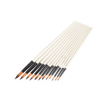 12-teiliges Acrylpinselset, professionelle Künstlerpinsel mit runden Spitzen für Acryl-, Aquarell-,
