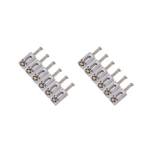12 Stück Metall-Gitarrenbrücken, Saitenreiter, Tremolo-Brücken, Ersatzteile für E-Gitarren, Silber