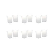 12 pieces 50ml laboratory plastic water liquid measuring cups transparent