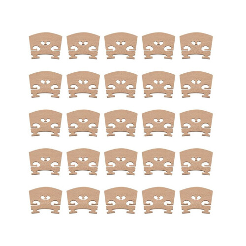 25 Pieces Maple 4/4 Full Size Violin Bridge Qin Code Violin Accessories