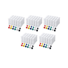 250 Streifen leerer Farbstreifen, Farbtöpfchen, durchsichtiger Farbbehälter, Farbbecher, 3 ml / 0,1