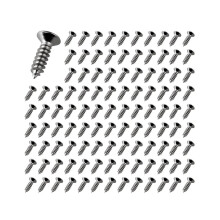 250x Gitarren- und Bass-Schrauben für Schlagbrett, Silber