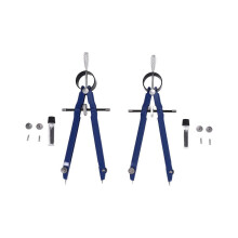 2-Pack Composition Compass with Lock Mathematics Bow Compass Drawing Metal Compass with Wheel Geometry
