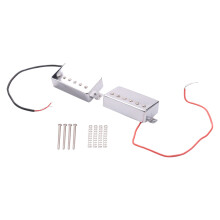 Set mit 2 Humbucker-Tonabnehmern für E-Gitarren (Hals und Steg) für Les Paul Gitarren, Zubehör, Chrom