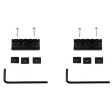 2-teiliges Set aus 42-mm-Metall-Saitenmuttern für Floyd-Rose-Tremolosysteme an E-Gitarren, schwarz