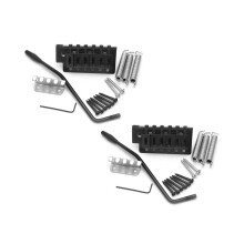 2-teiliges Set mit 52,5 mm Tremolo-Brücken für Stratocaster- und Squier-E-Gitarren, Ersatzteil, schwarz