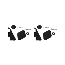 2-teiliges Set aus schwarzen Schlagbrettern/Aussparungen/Schalterabdeckungen/Tonabnehmerwahlplatten/Halterungen/Schrauben