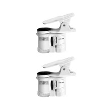 2X 100X Zoom Clip--Microscope with LED Light, Portable Magnifying Glass Magnifying Bag