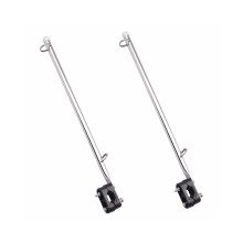 2 x 14-Zoll-Fahnenmasthalter, Edelstahl, 7/8 Zoll, 1-Zoll-Schienenmontage für Boot/Yacht