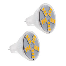 2 x 3W MR11 GU4 250LM LED-Lampe 15 5630 SMD Warmweißes Licht