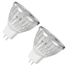 2 x 4-W-dimmbare MR16-LED-Lampen / 3200 K warmweiße LED-Strahler / 330 Lumen, 60 Abstrahlwinkel