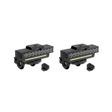 2 x 9 LED-Fahrradscheinwerfer, wiederaufladbar, Mountainbike-Scheinwerfer, Hupenlicht für Nachtfahrten,