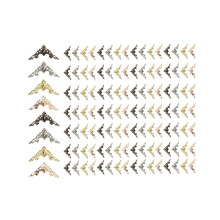 120 pieces metal book corner protectors, 4 colors iron edge protectors, vintage book scrapbooking corner protectors
