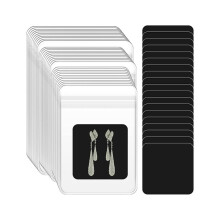 120-piece transparent jewelry pouch sets made of plastic with zipper, with tarnish-resistant paper jewelry strips for