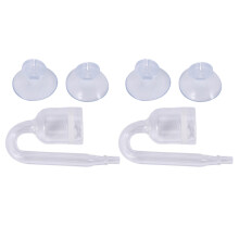 2X Aquarium CO2 Diffuser Carbon Dioxide Reactor with Ceramic Disc + 4 Suction Cups