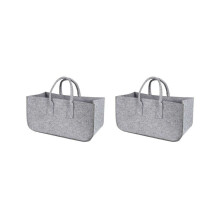 2x Dekorative Aufbewahrungstasche aus Filz für Zeitungen, Picknickkleidung, Brennholz, Einkäufe und