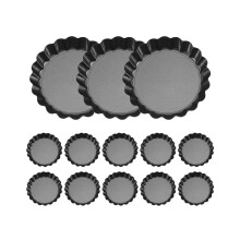 13-teiliges Eierkuchen-Set, 7,6 cm große Törtchenformen mit herausnehmbarem Boden, Cupcake- und Muffinformen,