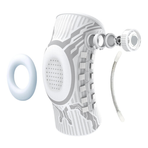 Comfortable Knee Sleeve Kneepad Support Sports-White Left M