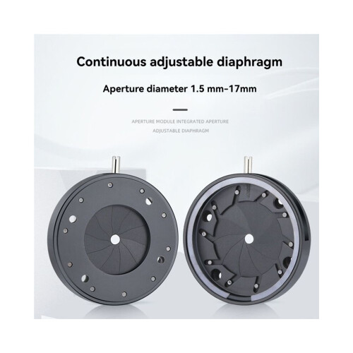 1.5-17 mm Manually Adjustable Mechanical Iris Diaphragm with Aperture for Digital Camera Microscope Iris SK17