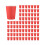 200 paper cups (9 oz) - Solid color birthday party tableware catering (Red) 1