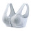 Comfortable Front Hook Lace Bra For Elderly-Silver gray 42 95 1
