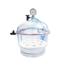 150 mm plastic vacuum dryer for laboratories, desiccator, vacuum drying and storage dryer with double valve and manometer