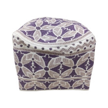 Leichte Yarmulke-Kippa-Kappe, langlebiger bestickter Stoff,-Typ7