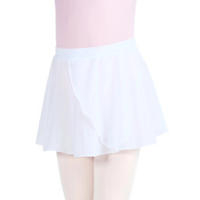 Kids Ballets Skirt Lightweight Stretchy Short Dress-White M