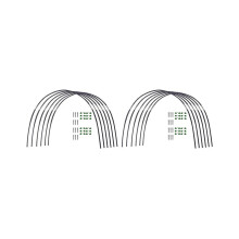 2x Gewächshausreifen-Set für den Garten, faltbares Fiberglasstangen-Set für den Garten, Halterung für