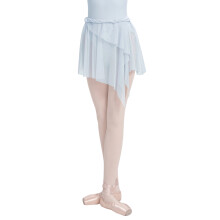 Professional Ballets Performances Skirt Wrinkles-Mist blue L
