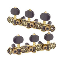 2x Gitarrenmechaniken, klassische Gitarrensaiten, Stimmwirbel, Schlüssel, Gold, 3L Stimmschlüssel, Schlüsselteile,