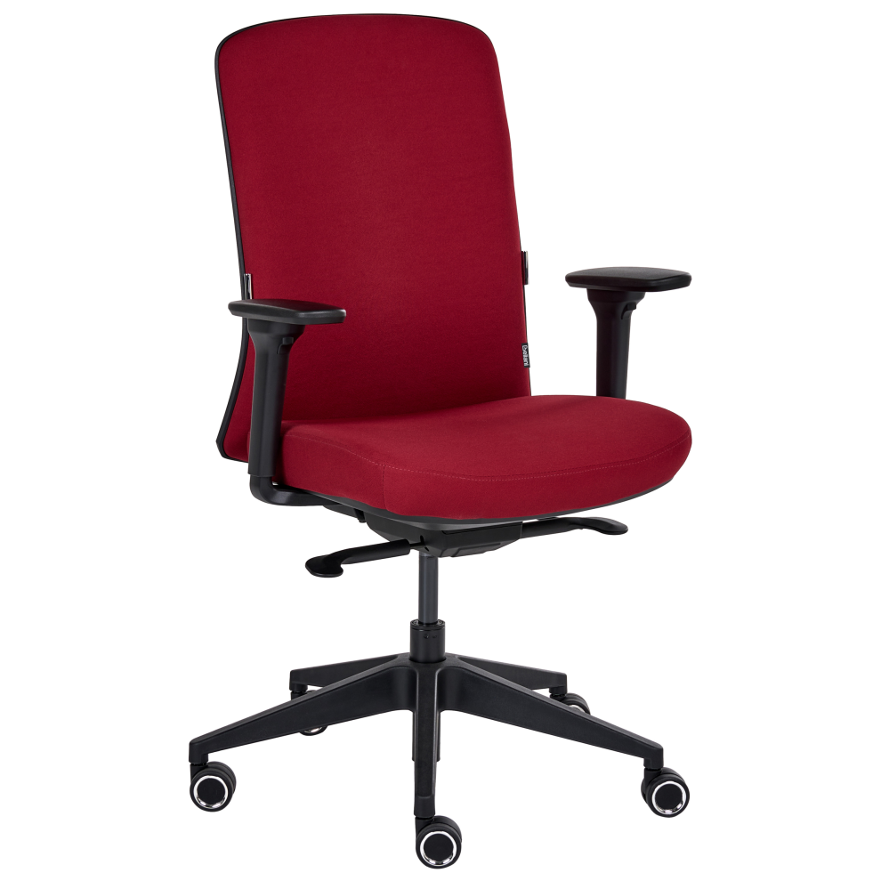 Beliani Office Chair Kamilon Fabric Dark Red
