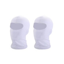 2X Outdoor Full Face Mask Elastane Balaclava Thin Motorcycle Cycling Ski CS Mask White