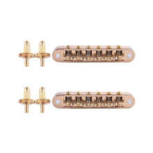 2x Gold Tune-O-Matic E-Gitarrenbrücke mit Rollensattel für LP-E-Gitarren aus Korea