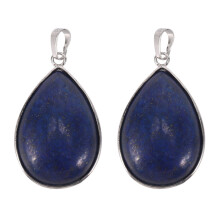 2x Lapislazuli-Edelstein-Halskettenanhänger, 1,42 x 1,02 Zoll, heiß begehrt