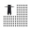 200Pcs Mudguard Lined with Fasteners Rivet Snaps Decorative Panel Snaps Suitable for 1