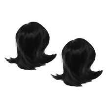 2x Kurze Echthaarperücken, brasilianisches Remy-Haar, Bob-Perücke mit vorgekerbten Haaransätzen