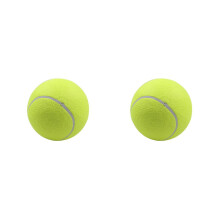 2x Haustier-Beißspielzeug 24cm Riesentennis für Hunde Kauspielzeug Aufblasbarer Tennis Signature Haustierspielzeug