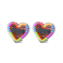 2x herzförmiges RGB-LED-Blinklichtmodul, Elektronik-Bastelset, Wasserlampe, Lötprojekt, Übung für Schüler