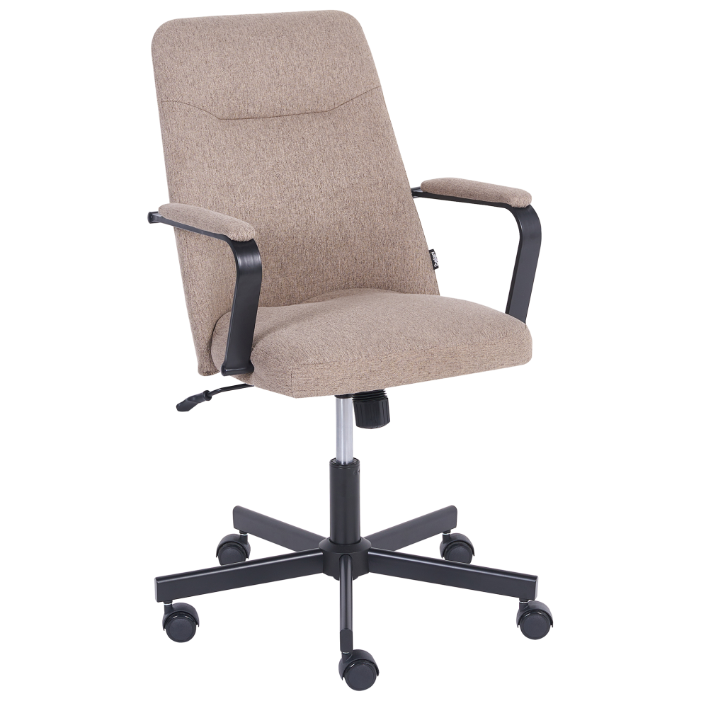 Beliani Office Chair Caroga Fabric Light Brown