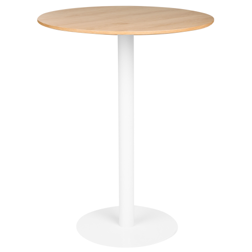 Beliani Bar Table MORELLA Light Brown/ White 80 cm 80 cm