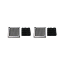 2x Pommes-Frites-Schneider aus Edelstahl + 3 Klingengrößen, Pommes-Frites-Schneidestücke (6,5 mm)