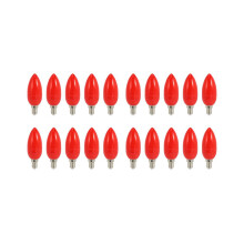 20 LED-Kerzenlichter, rote Glückskerzen, energiesparende Kerzenlichter, E14
