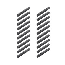 20x Pt500000 XL Schwarze selbstschmierende Schlitzmutter