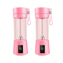 2X Portable Blender - Mixer for Shakes and Smoothies Rechargeable USB 380ml Travel Fruit Juice Cup with 6 Blades