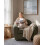 Beliani Armchair ELLEDE Boucle Dark Green 3