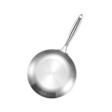 3-Layer Stainless Steel Frying Pan, Wok Pan, for Cooking Fried Steak, Gas Stove, Pot, Electromagnetic Cooking Pot, Non-Stick Coated